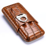 Portable travel Leather Cigar Case - forsmoking