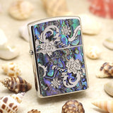 Genuine Zippo oil lighter copper windproof conch flower - forsmoking