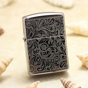 Genuine Zippo oil lighter copper windproof Venetian pattern carving - forsmoking