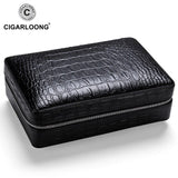 free ship COHIBA Leather Cigar Case Cedar Cigar Box Travel Humidor - forsmoking