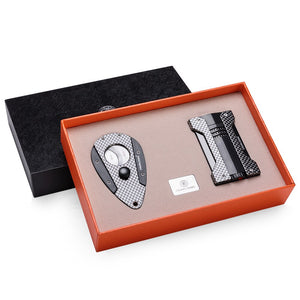 Metal Cigar Set 1 Torch Jet Flame Lighter - forsmoking