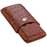 Cigar case cow leather ostrich skin - forsmoking